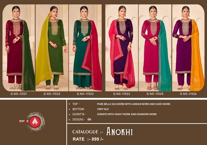 Anokhi By Triple Aaa Fancy Silk Designer Dress Material Wholesale Shop In Surat
